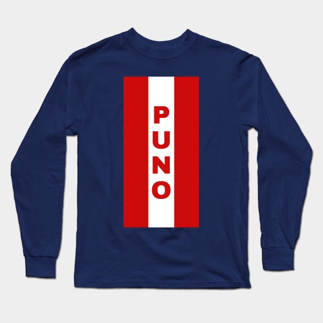 Puno City in Peruvian Flag Vertical Long Sleeve T-Shirt by aybe7elf